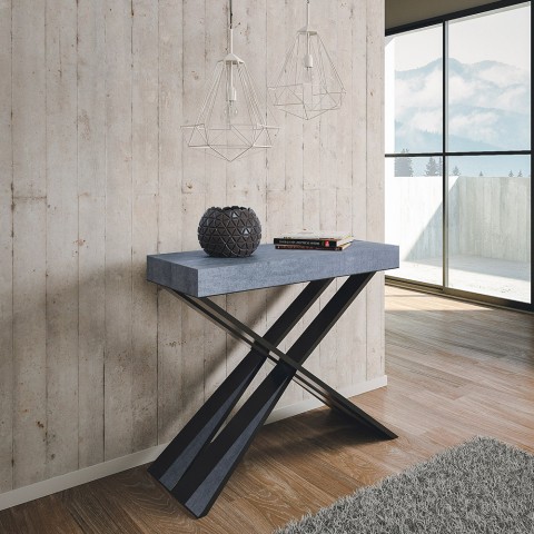 Ausziehbarer Konsolentisch 90x40-196cm, grau, Diago Small Concrete Aktion