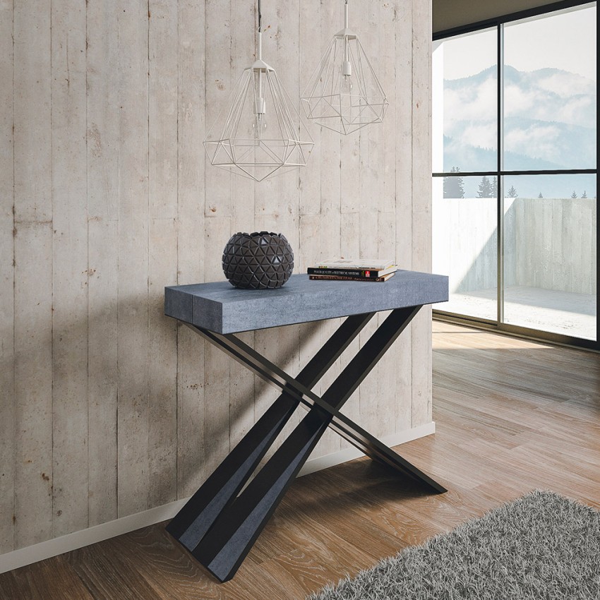 Ausziehbarer Konsolentisch 90x40-196cm, grau, Diago Small Concrete Aktion Ausziehbarer Konsolentisch 90x40-196cm, grau, Diago Small Concrete Aktion