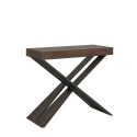 Erweiterbarer Konsolentisch für den Eingangsbereich, Nussbaum, 90x40-196cm, Diago Small Noix Angebot