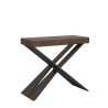 Erweiterbarer Konsolentisch für den Eingangsbereich, Nussbaum, 90x40-196cm, Diago Small Noix Angebot