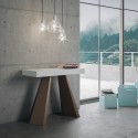 Moderner ausziehbarer Konsolentisch weiß 90x40-196cm Diamante Small Aktion
