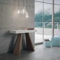 Moderner ausziehbarer Konsolentisch weiß 90x40-196cm Diamante Small Aktion