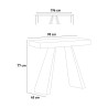 Moderner ausziehbarer Konsolentisch weiß 90x40-196cm Diamante Small Rabatte