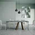 Ausziehbarer Konsolentisch 90x40-196cm, grau, Diamante Small Concrete Sales