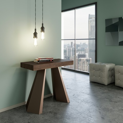 Konsolentisch erweiterbar Walnuss 90x40-196cm Diamante Small Noix Aktion