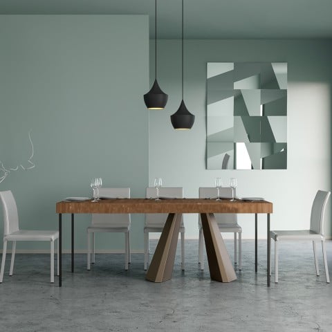 Ausziehbarer Esstisch-Konsole 90x40-196cm Diamante Small Premium Tanne Aktion