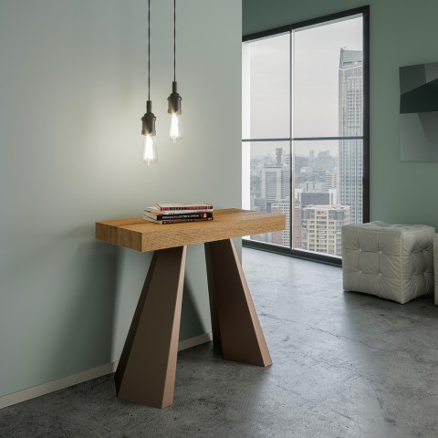 Ausziehbarer Holztisch 90x40-300cm, moderner Tisch Diamante Oak Aktion