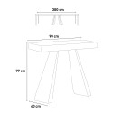 Ausziehbare Konsole 90x40-300 cm Holztisch in Nussbaum Diamante Noix Katalog