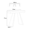 Ausziehbare Konsole 90x40-300 cm Holztisch in Nussbaum Diamante Noix Katalog