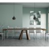 Ausziehbare Konsole 90x40-300 cm Holztisch in Nussbaum Diamante Noix Rabatte