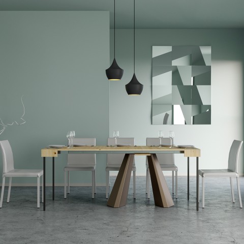 Modernes Design Tisch Ausziehbar 90x40-300cm Diamante Nature