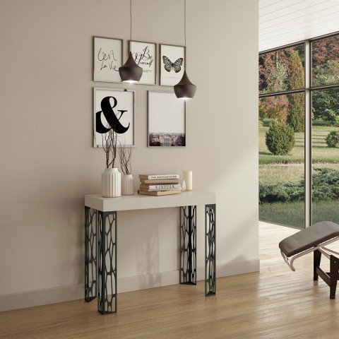 Ausziehbarer Tisch 90x40-300cm Weiß Eingang Design Ghibli