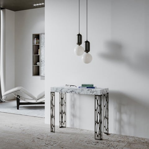 Ausziehbarer Tisch Modernes Design 90x40-300cm Marmoroptik Ghibli Marble