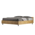 Doppelbett mit Stauraum aus Holz 160x190cm Nuamo Oak Angebot