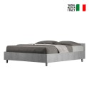 Grau Doppelbett 160x190cm mit Bettkasten Nuamo Concrete Verkauf