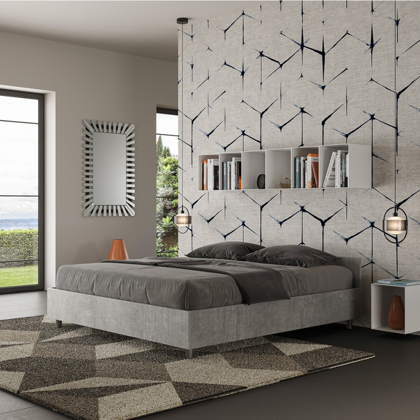 Grau Doppelbett 160x190cm mit Bettkasten Nuamo Concrete Aktion Grau Doppelbett 160x190cm mit Bettkasten Nuamo Concrete Aktion