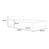 Grau Doppelbett 160x190cm mit Bettkasten Nuamo Concrete Lagerbestand