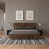 Doppelbett mit Bettkasten 160x190cm aus Nussbaumholz Demas Noix Sales