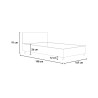 Modernes Doppelbett mit Bettkasten, Holz 160x190cm Demas Oak Lagerbestand