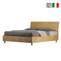 Holzbett Doppelbett 160x190 cm mit Stauraum Demas Nod Oak Verkauf