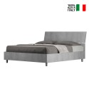Graues Doppelbett 160x190cm mit Stauraum Demas Nod Concrete Verkauf