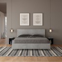 Graues Doppelbett 160x190cm mit Stauraum Demas Nod Concrete Sales