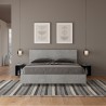 Graues Doppelbett 160x190cm mit Stauraum Demas Nod Concrete Sales