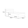Modernes Doppelbett mit Schrank grau 160x190cm Ankel Concrete Lagerbestand