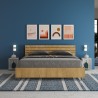 Modernes Ehebett mit Bettkasten aus Holz 160x190cm Ankel Nod Oak Rabatte