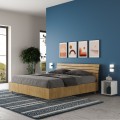 Modernes Ehebett mit Bettkasten aus Holz 160x190cm Ankel Nod Oak Aktion