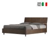 Ehebett Nußbaumholz 160x190cm mit geneigtem Kopfteil Demas I Noix Verkauf
