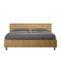 Doppelbett 160x190cm mit gerader Holz-Kopfstütze Ankel D Oak Angebot