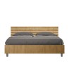 Doppelbett 160x190cm mit gerader Holz-Kopfstütze Ankel D Oak Angebot