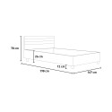 Doppelbett 160x190cm mit gerader Holz-Kopfstütze Ankel D Oak Katalog