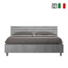 Graues Doppelbett 160x190cm mit geraden Lattenrost und Kopfteil Ankel D Concrete Verkauf