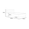 Graues Doppelbett 160x190cm mit geraden Lattenrost und Kopfteil Ankel D Concrete Katalog