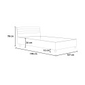 Doppelbett grau160x190cm schräges Kopfteil Latten Ankel I Concrete Lagerbestand
