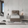 Einzelbett mit Bettkasten 80x190 cm gepolstertes Kopfteil Appia S Kauf