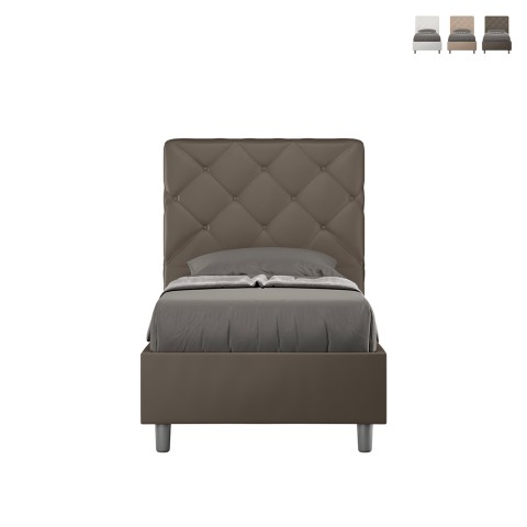 Einzelbett mit Polsterung und Stauraum 80x190cm Kinderzimmer Priya S Aktion