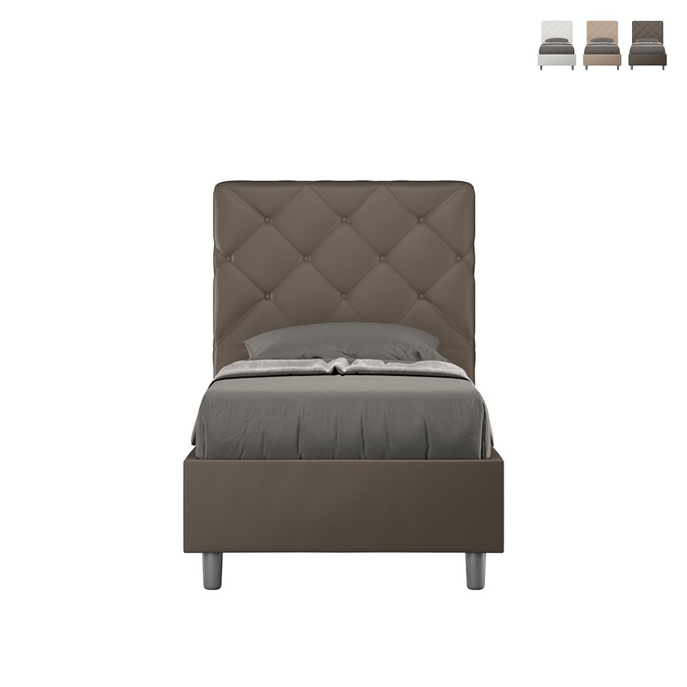 Einzelbett mit Polsterung und Stauraum 80x190cm Kinderzimmer Priya S