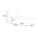 Einzelbett mit Polsterung und Stauraum 80x190cm Kinderzimmer Priya S 