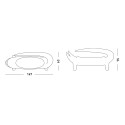 Banksofa Slide Design für Innen und Außen Ethno-Stil Haus Einrichtung Big Kroko 
