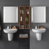 Wandhängendes 60-cm-Waschtischbecken aus Keramik für 1- und 3-Loch-Badezimmer Geberit Selnova Angebot
