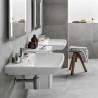 Wandhängendes Waschbecken 55 cm Keramik Bad Geberit Selnova Sanitär Verkauf