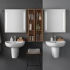 Hängendes Waschbecken 65 cm Badezimmerkeramik mit 1 und 3 Löchern Geberit Selnova Angebot