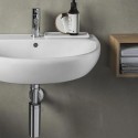 Hängendes Waschbecken 65 cm Badezimmerkeramik mit 1 und 3 Löchern Geberit Selnova Verkauf