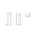 Säule h71cm für schwebendes Waschbecken modernes Badezimmerdesign Geberit Selnova Verkauf