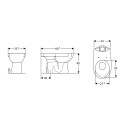 Geberit Selnova WC-Standtoilette mit Aufputzspülkasten und waagerechtem Abgang Sanitärkeramik Verkauf