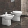 Geberit Selnova bodenstehende Toilette mit horizontaler vertikaler Spülung Sanitär-WC Verkauf