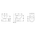 Stand-WC Keramikboden mit horizontalem Abgang - Sanitär Geberit Colibrì Angebot